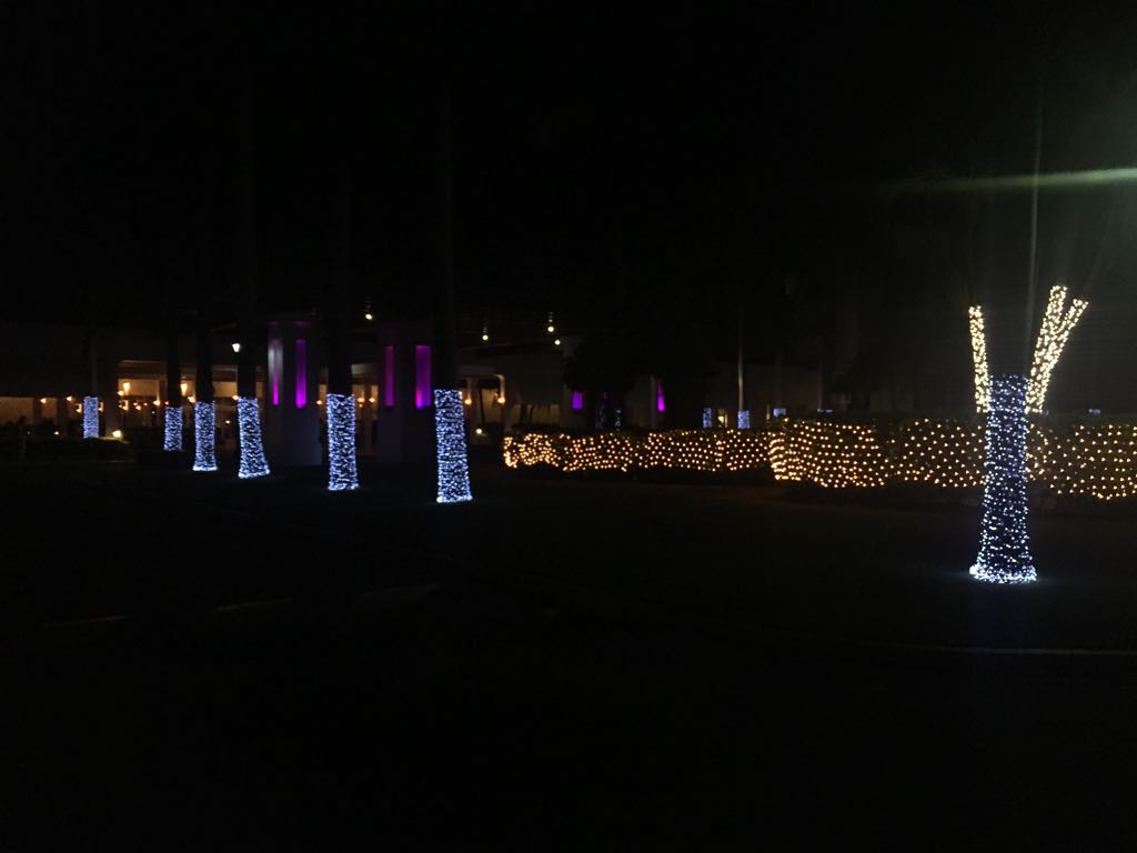 Night time at Hilton Rose Hall Hotel, Jamaica