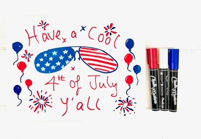 4th of July Chalk Marker