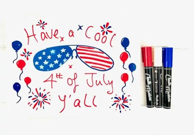 4th of July Chalk Marker