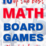 10 of the best math board games. If you love playing board games as a family, you will absolutely love these math board games, perfect for homeschool. #math #boardgames