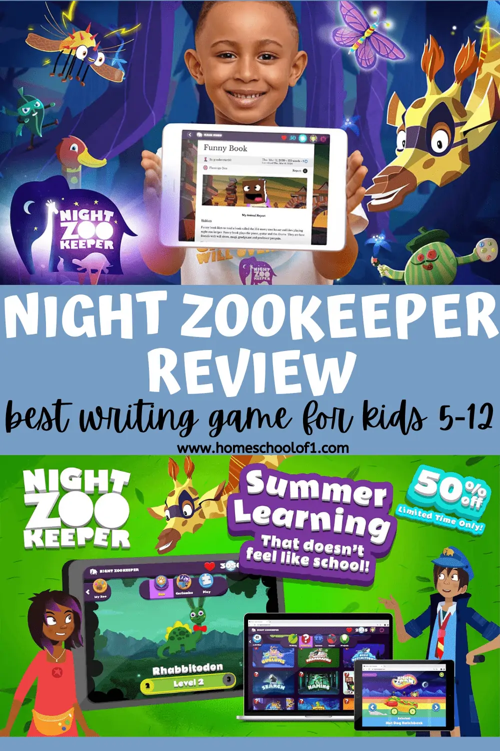 Night Zookeeper with 50% off coupon code