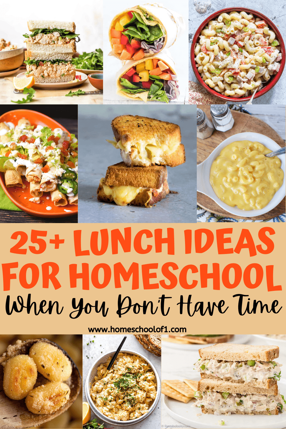 25+ Lunch Ideas for Homeschool When You Don't Have Time