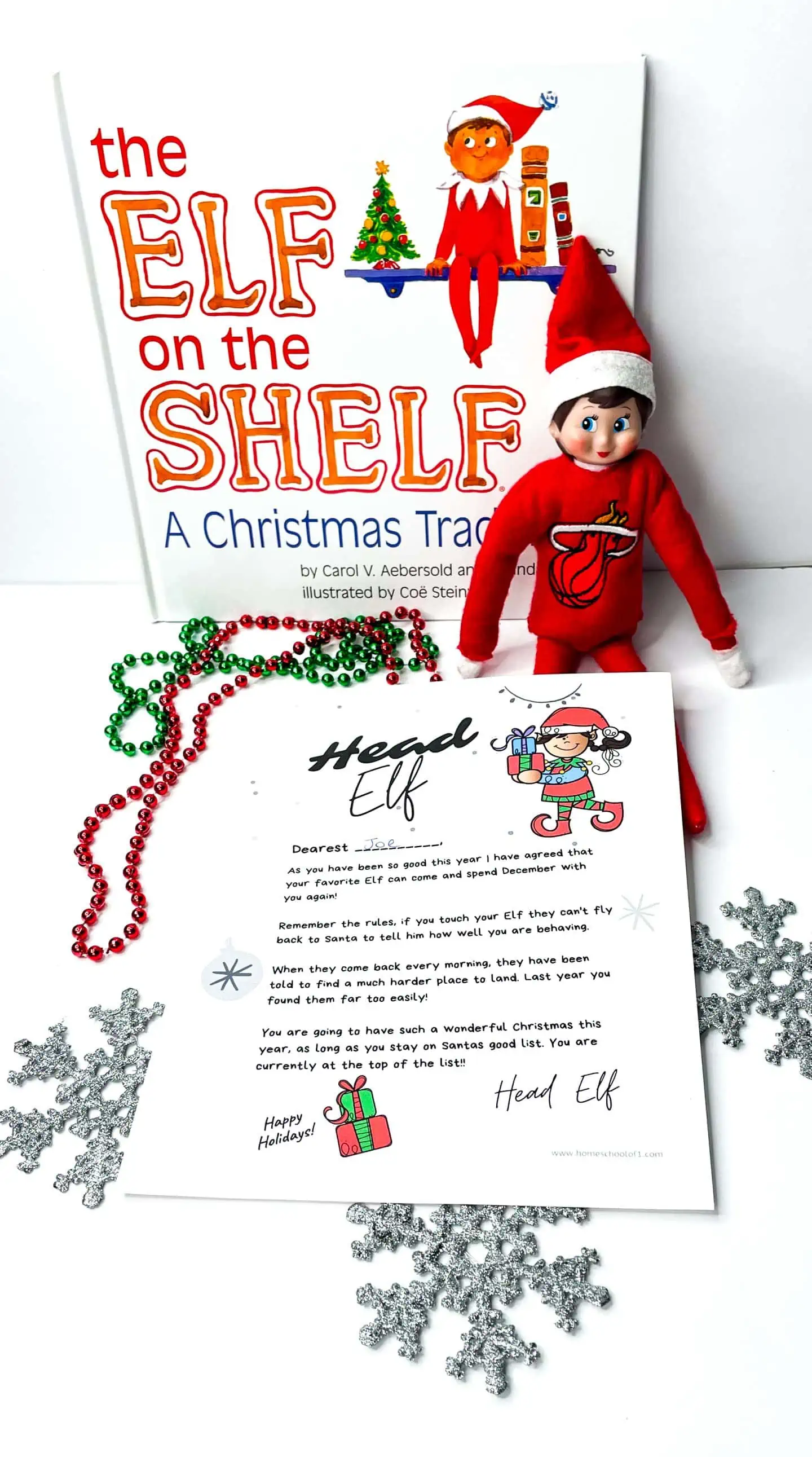 elf arrival letter printable