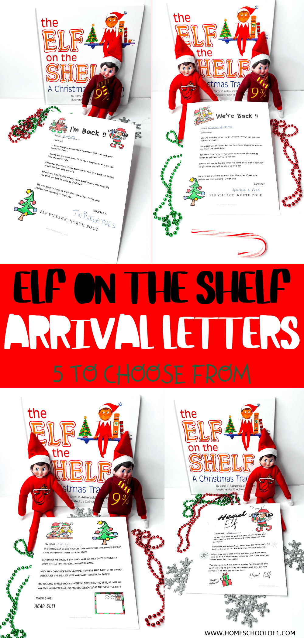 elf on the shelf arrival letter printables