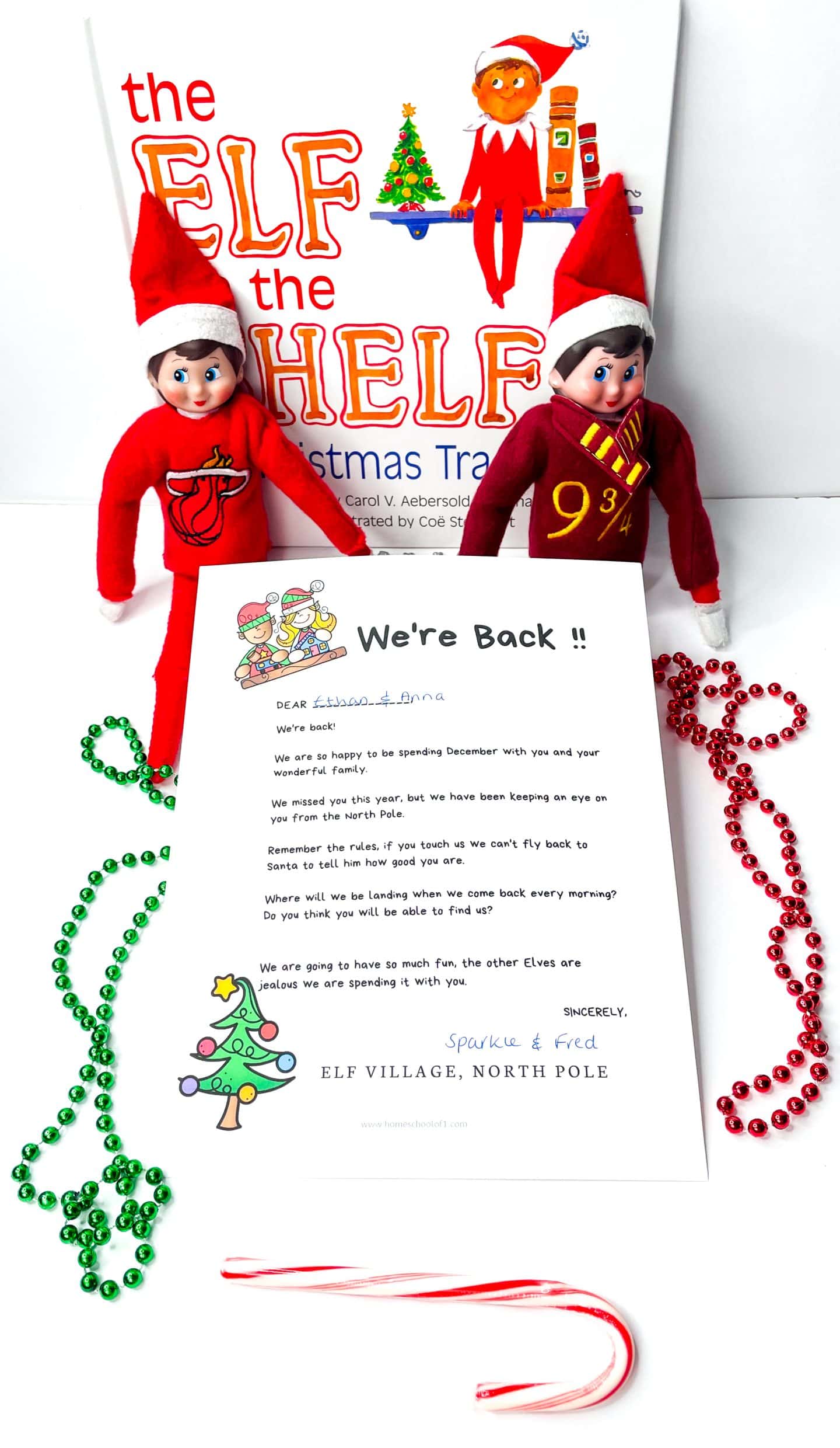 free printable elf arrival letters