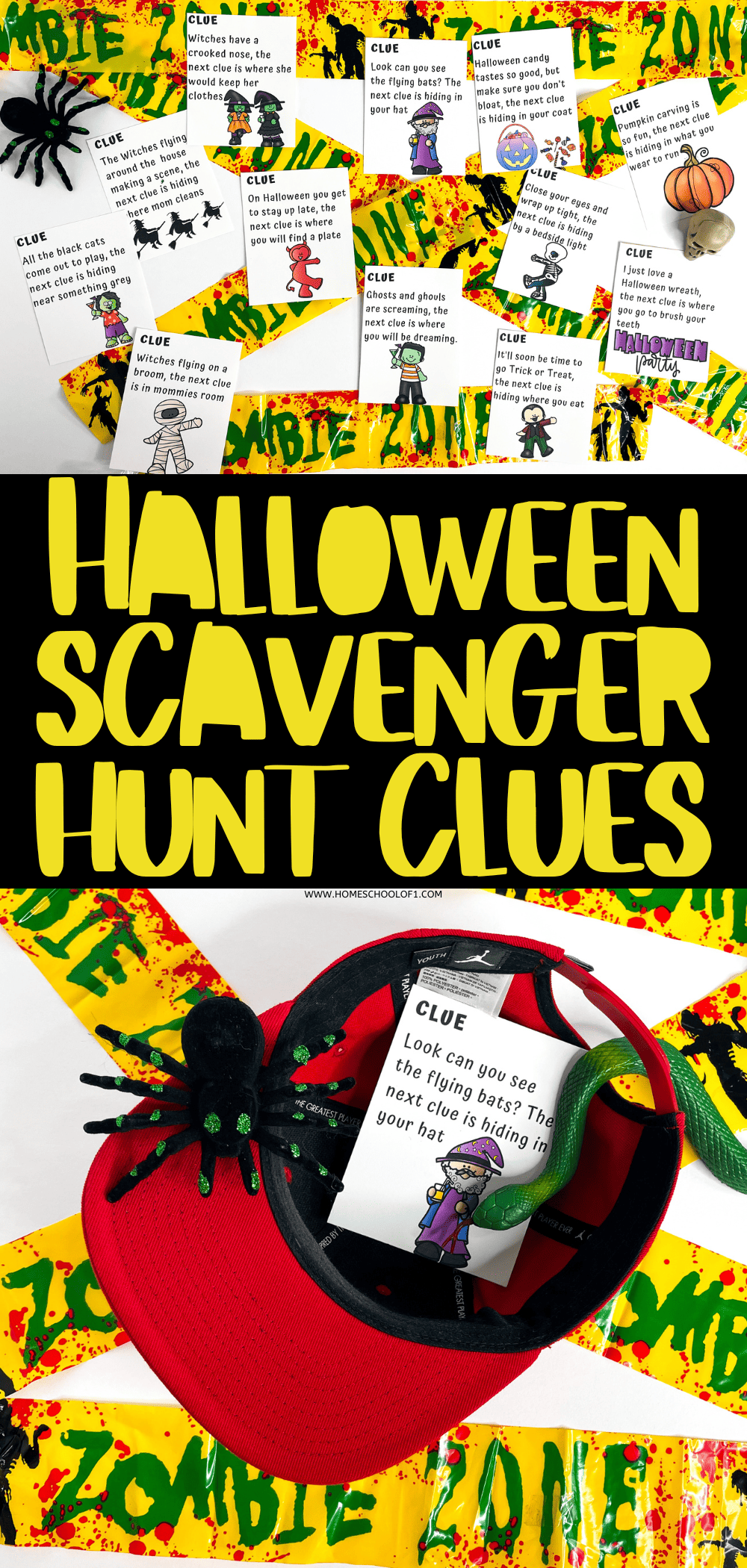 halloween scavenger hunt clues