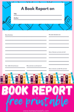 Free Book Report Template Perfect for Middle School