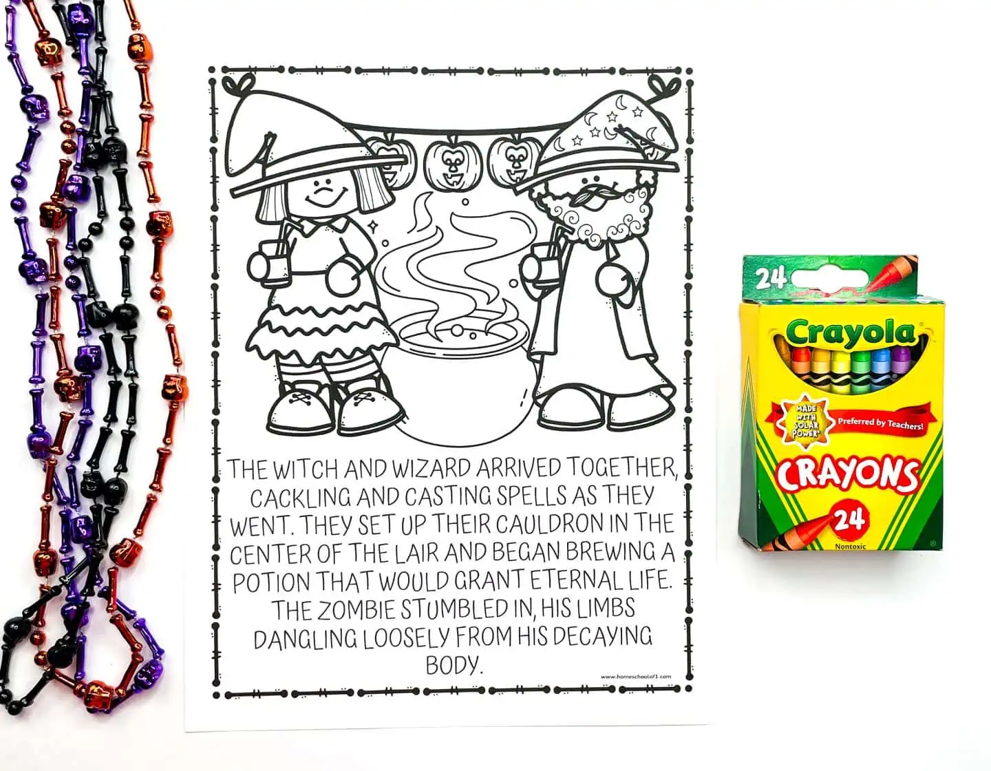 halloween story time coloring pages