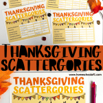 thanksgiving scattergories free printable game