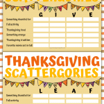 thanksgiving scattergories printables