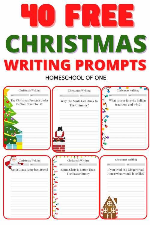 40 Free Christmas Writing Prompts For Kids Aged 5 14