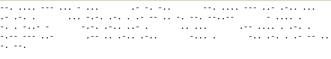 Morse code clue for an escape room