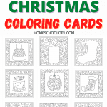 11 Free Printable Christmas Cards to Color For Kids & Adults