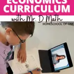 The best Homeschool Economics Curriculum for middle school aged kids is from Mr D Math. It is absolutely fantastic, check out why we loved it so much #economics #mrdmath