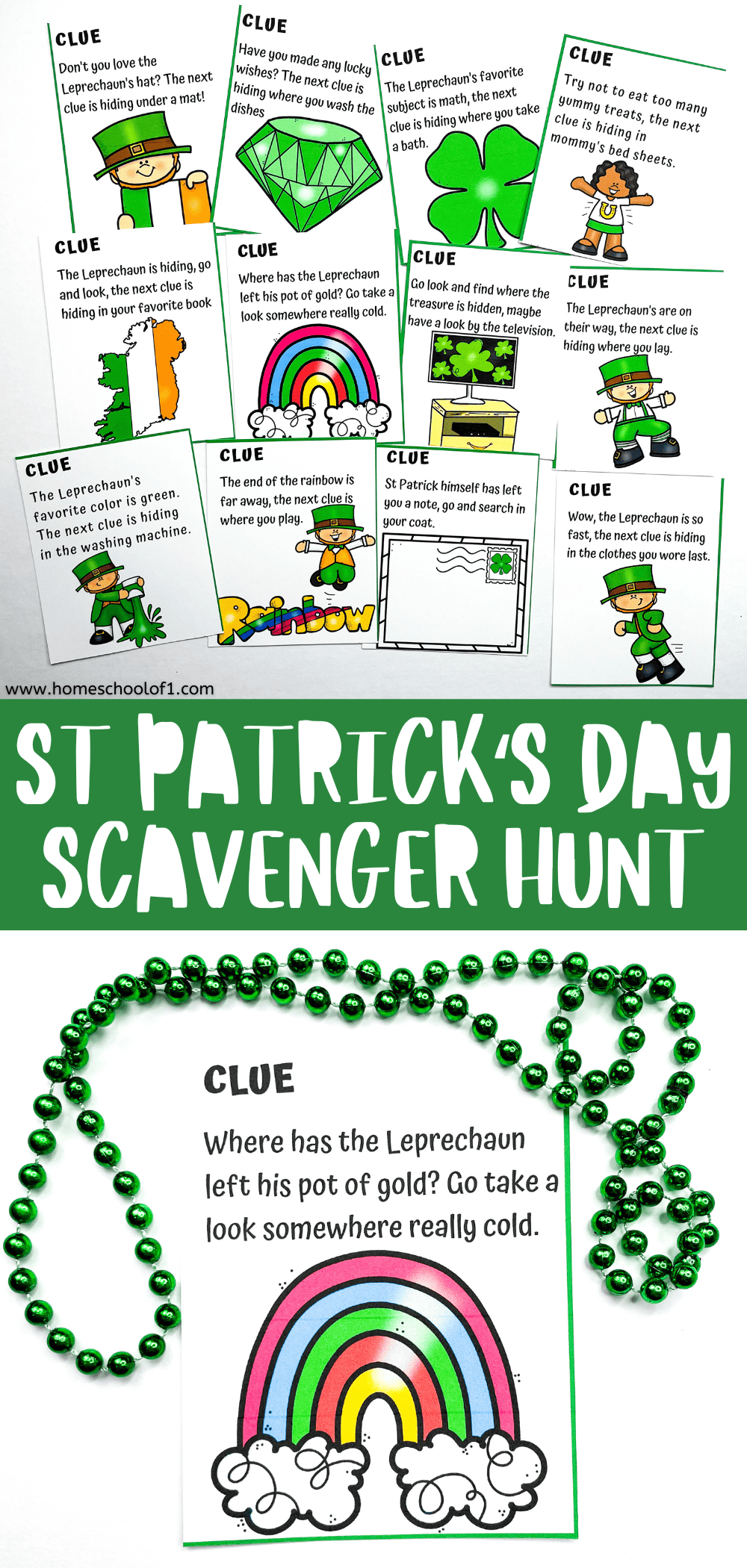 ST PATRICK'S DAY SCAVENGER HUNT PRINTABLE