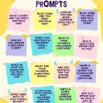 Over 40 gratitude journal prompts for kids. Encourage thanks all year round with ideas for Halloween, Thanksgiving, Christmas, New Years, Valentines, Easter and Summer. #gratitude #journalprompts #writingprompts