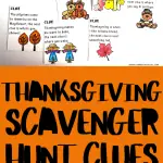 thanksgiving scavenger hunt clues