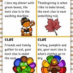 thanksgiving scavenger hunt clues