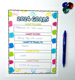 Free New Year's Resolution Printable For Kids in 2024