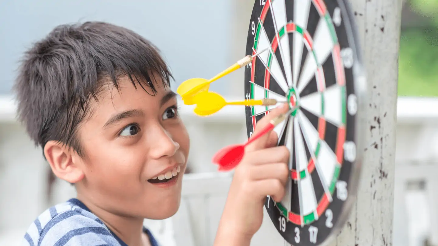 tips on homeschooling math - play darts