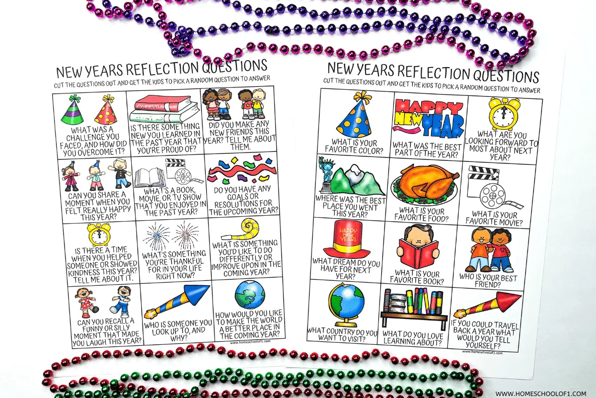 NEW YEARS REFLECTION QUESTIONS