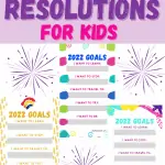 3 Free New Years Resolution Printables for kids