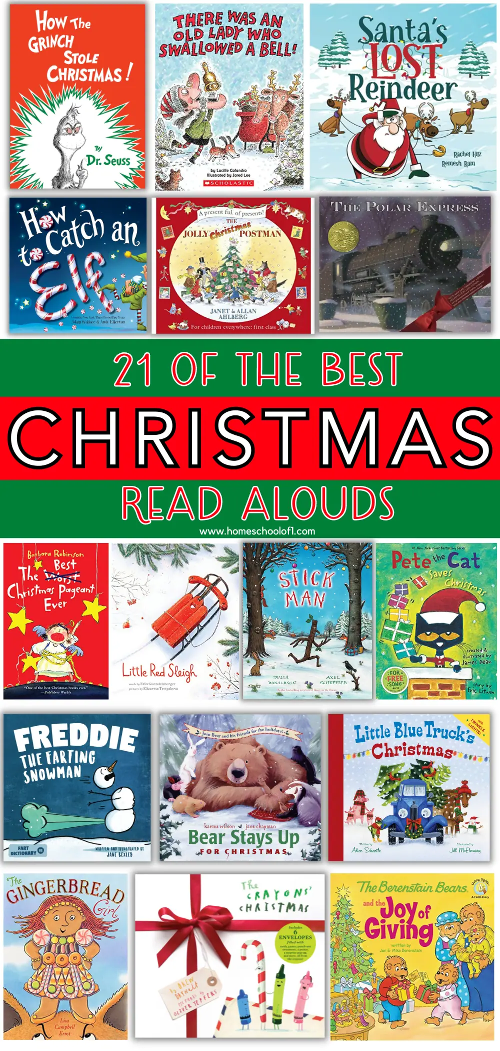 selection of the best christmas read alouds books for elementary and kindergarten