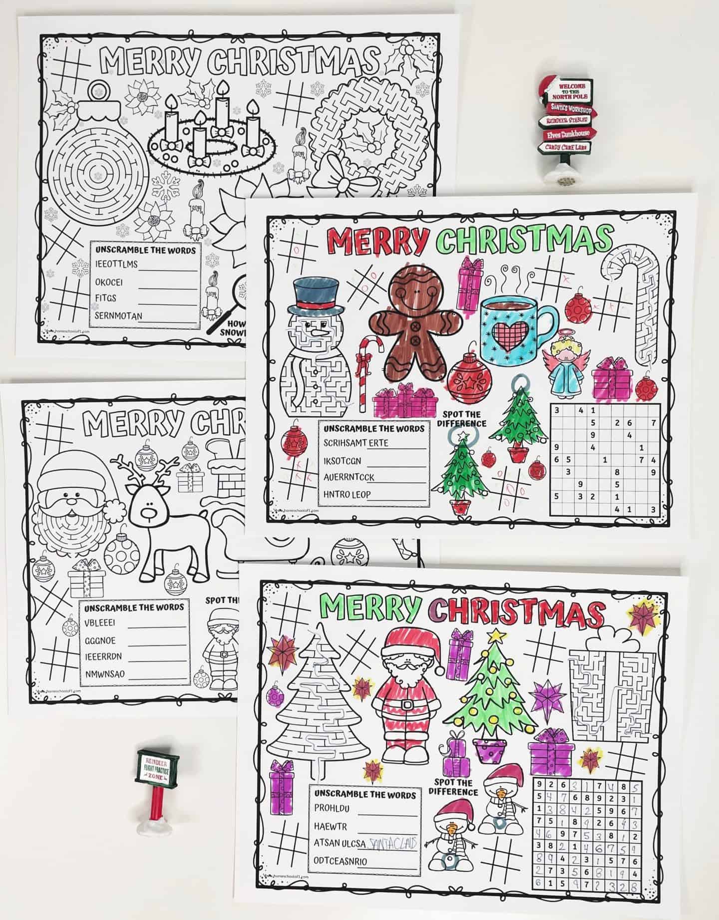 christmas placemat printables