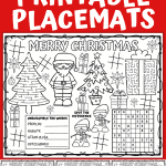 free printable christmas placemats