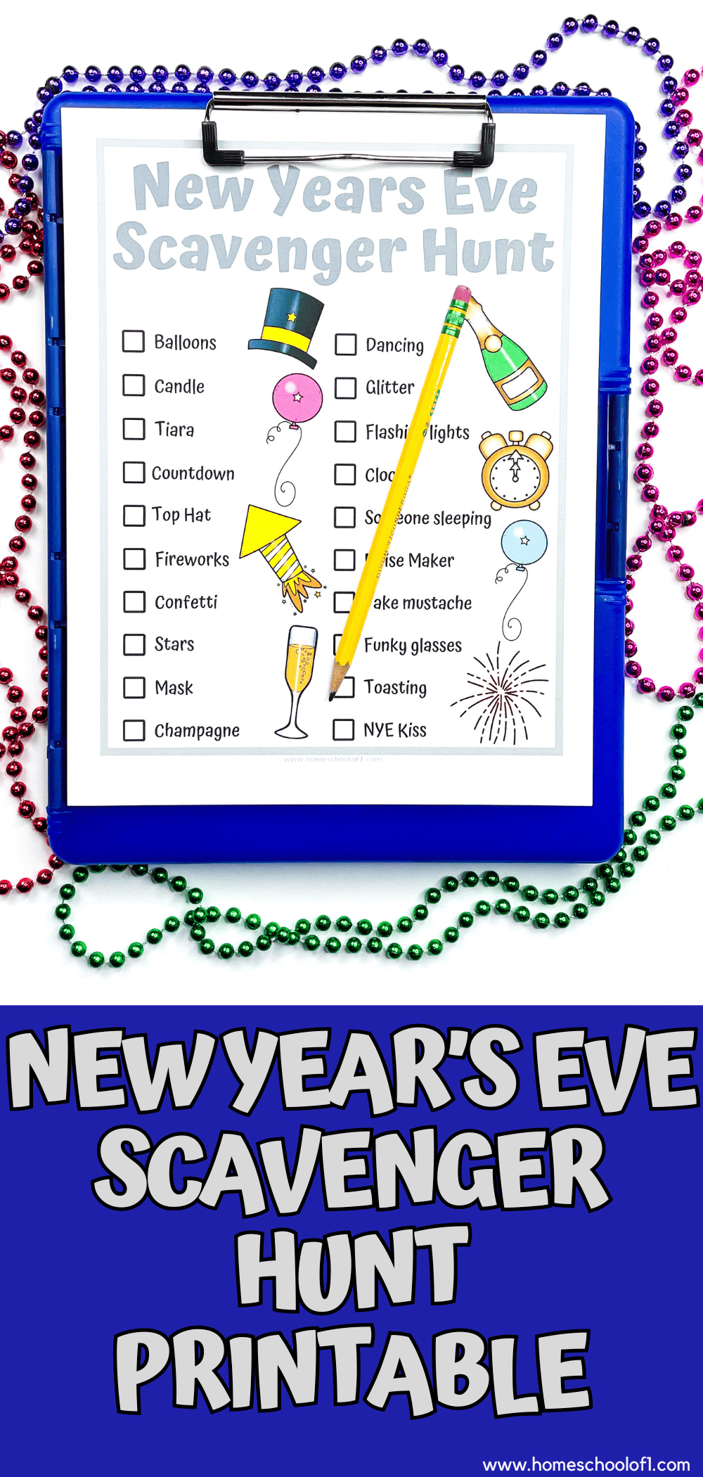 New Year’s Eve Scavenger Hunt - Free Printable - Homeschool of One