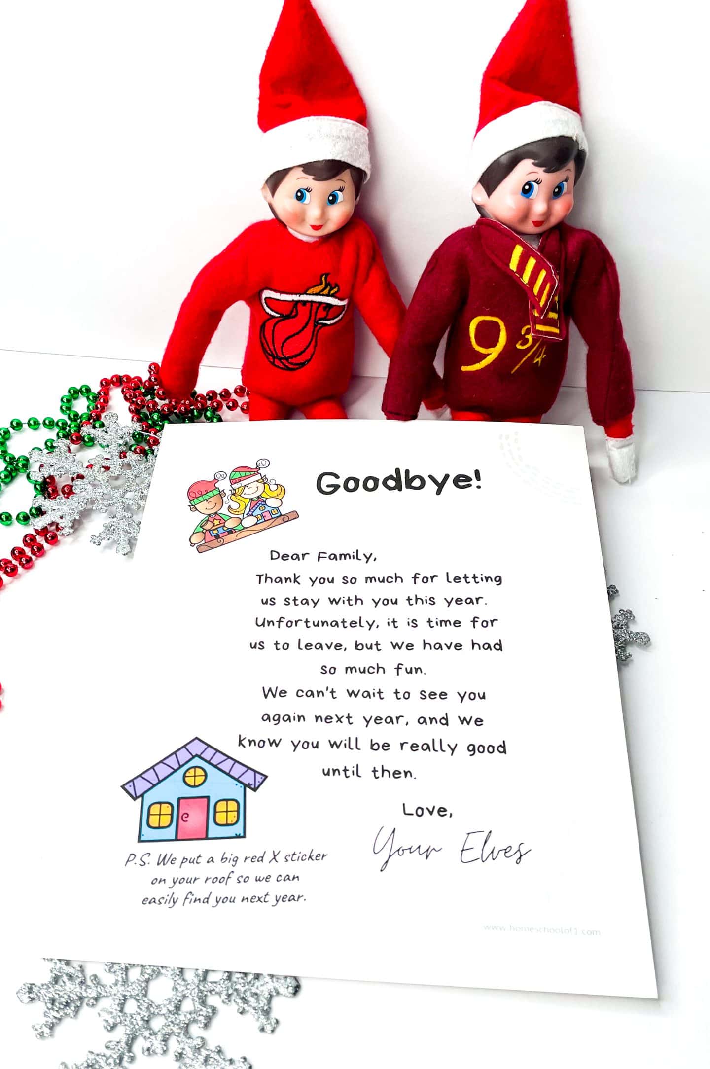 elf letter to say goodbye