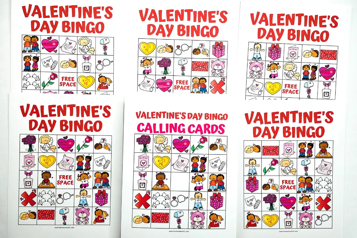 free valentine bingo cards for classroom