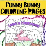 funny bunny coloring pages