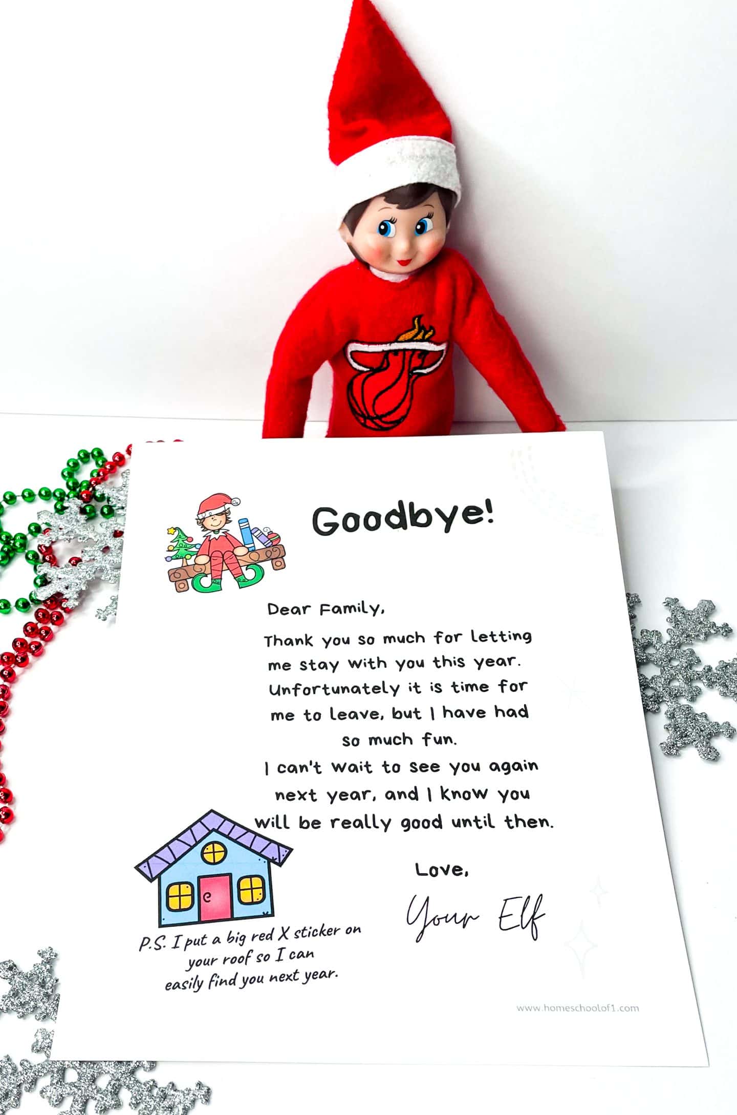 goodbye elf letter