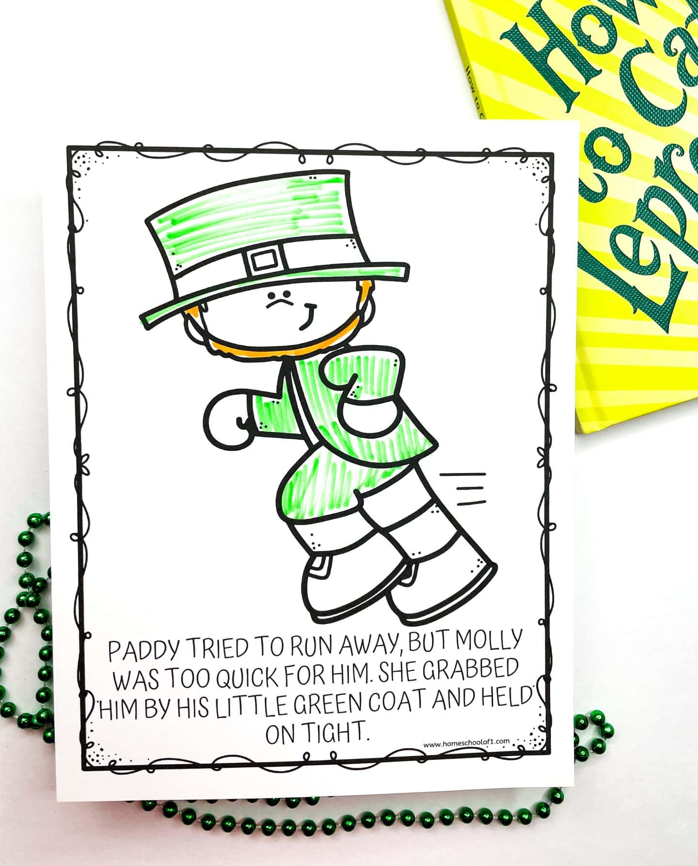 leprechaun coloring sheet free printable