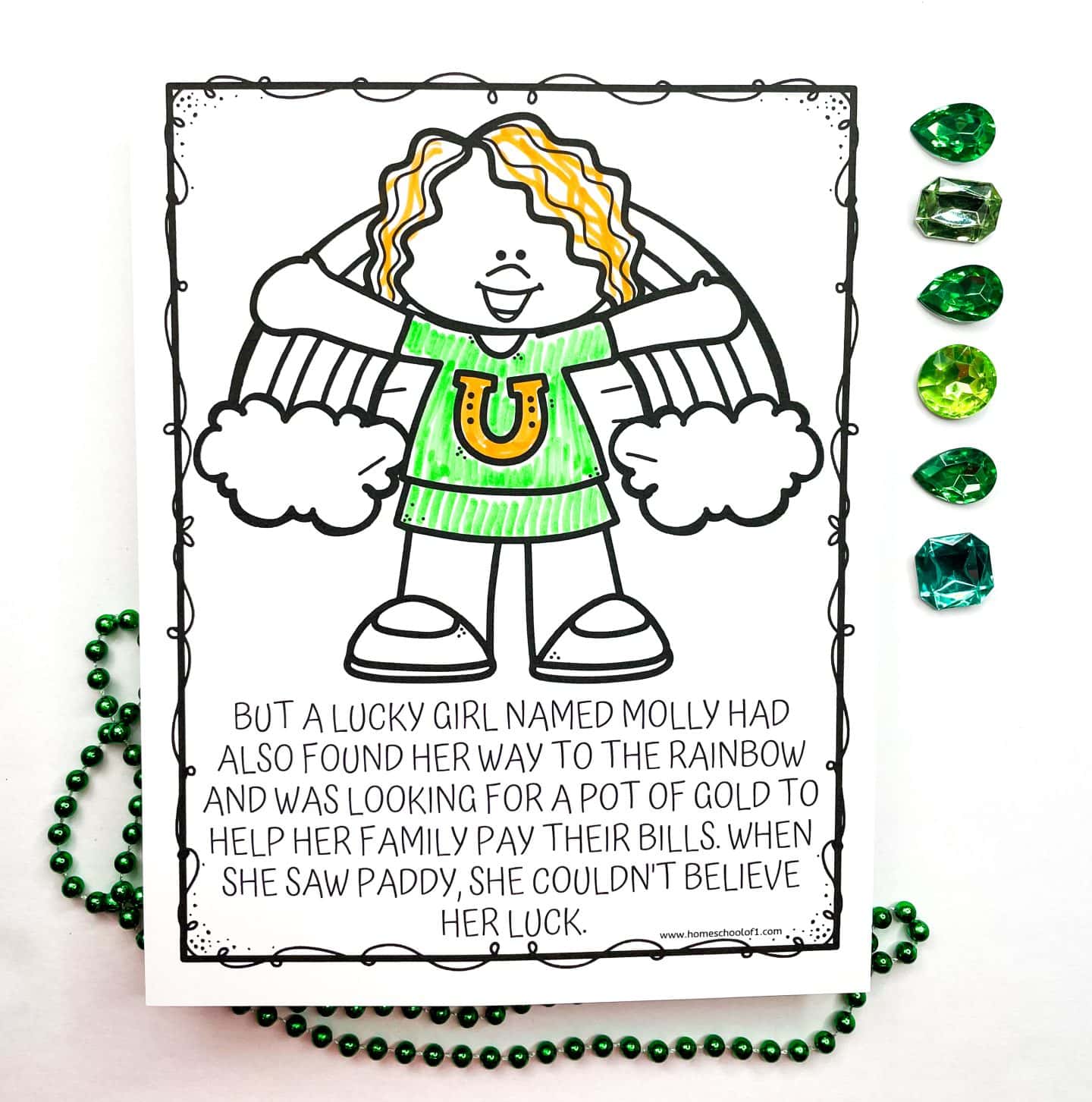 st patricks day coloring page free