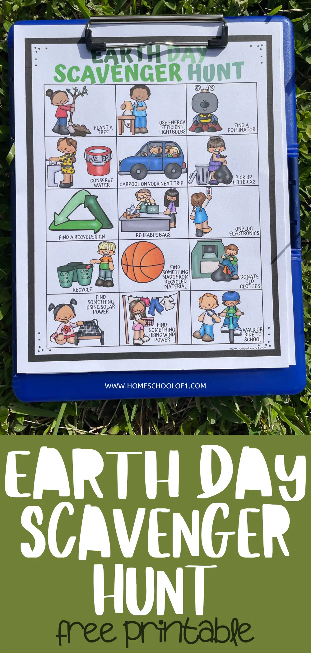 earth day scavenger hunt printable