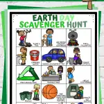 earth day scavenger hunt worksheet