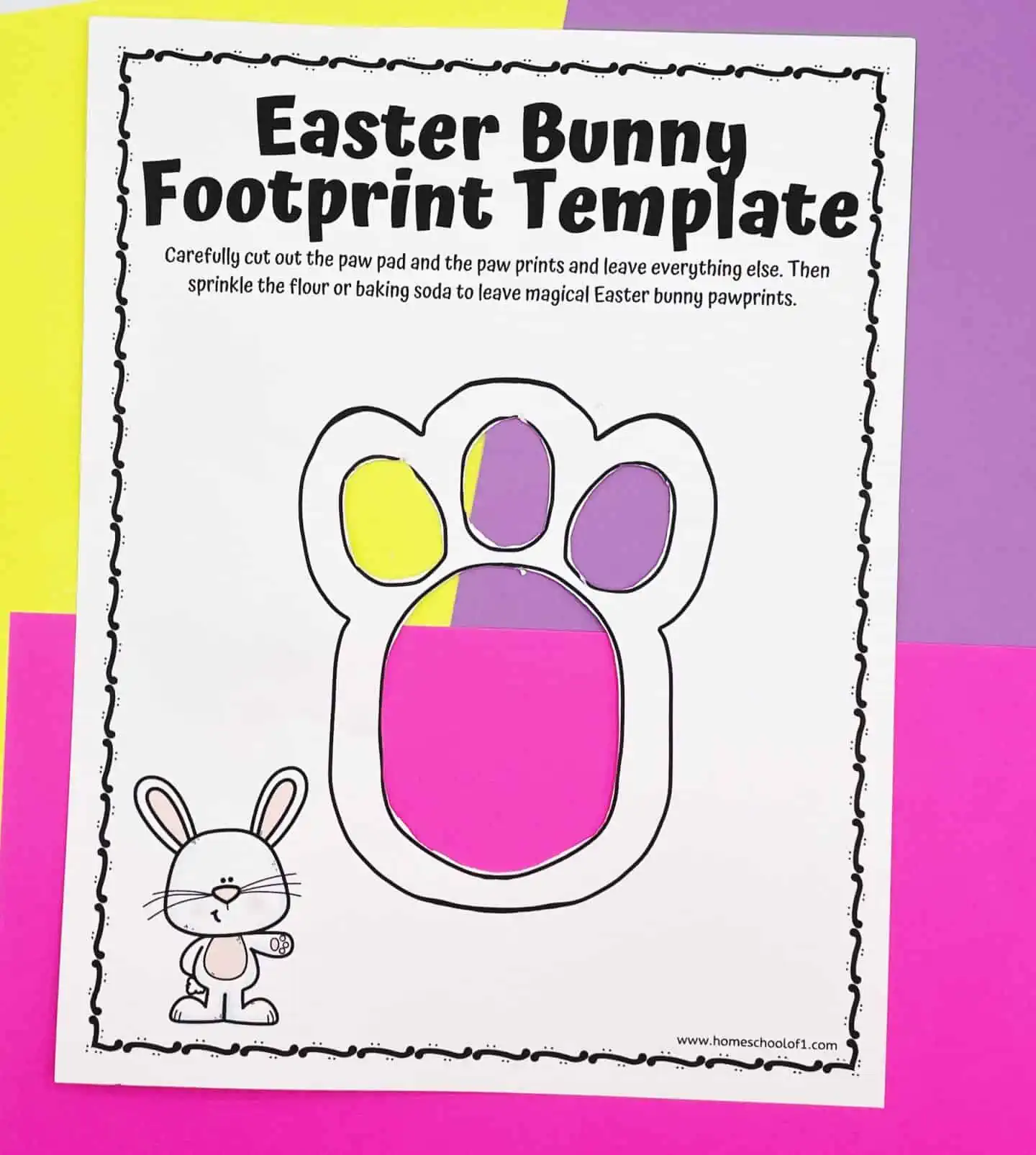 easter bunny tracks stencil