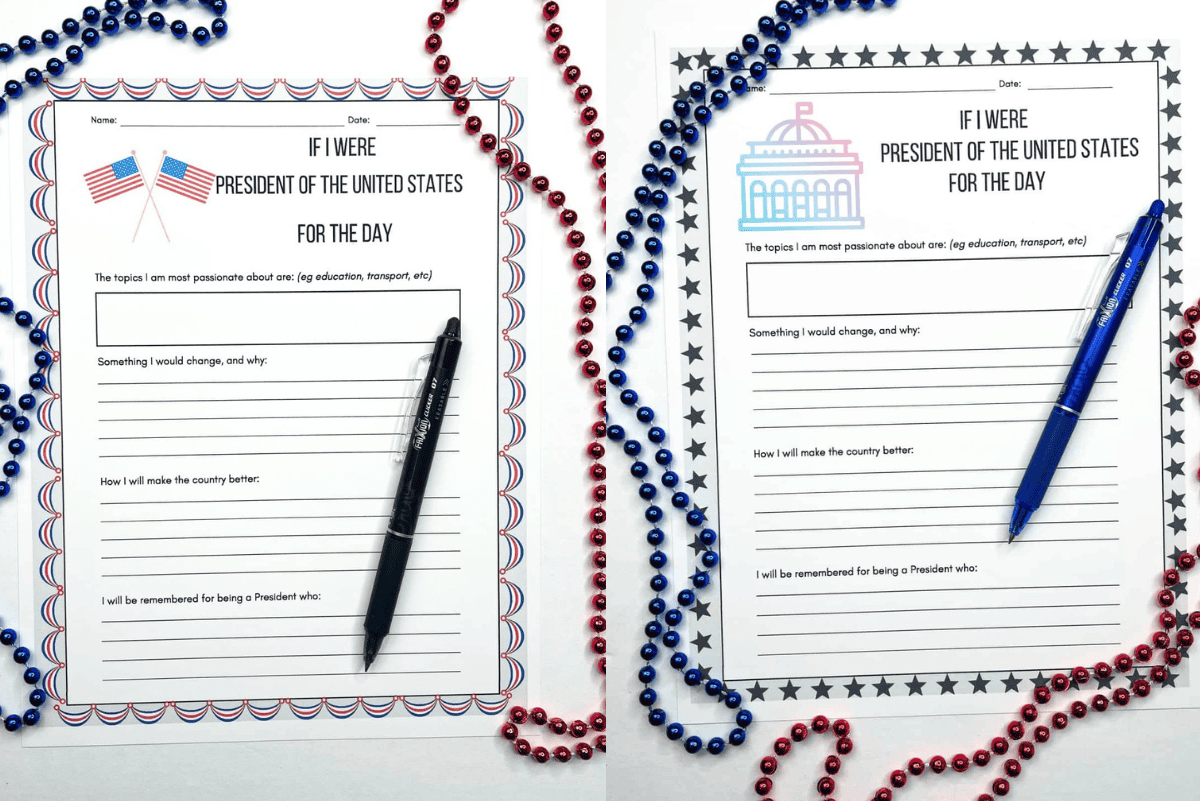 Free If I Were President Worksheet - Have Fun On Presidents Day