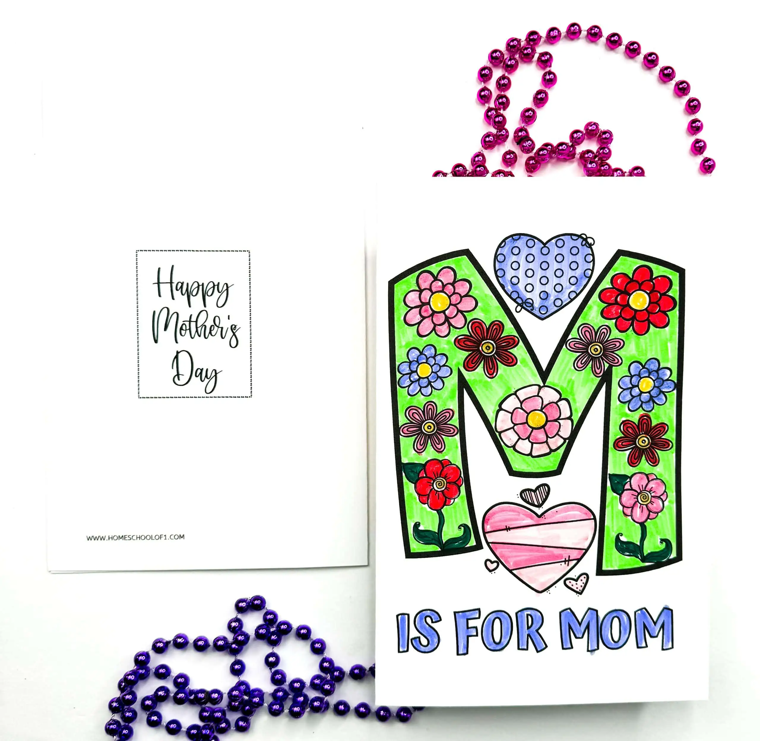 free printable mothers day cards to color pdf