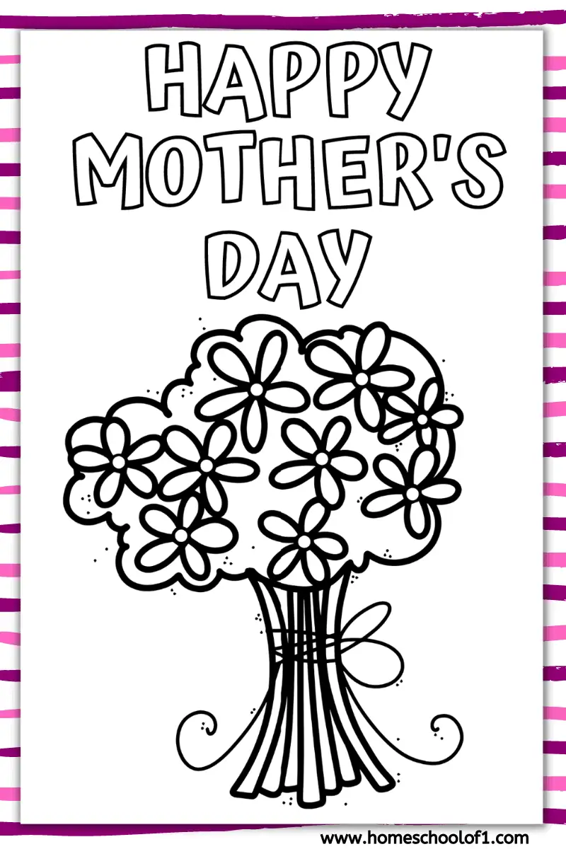 5 Free Printable Mother's Day Coloring Cards - Homeschool of 1