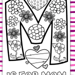 m is for mom mothers day card