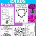 mother's day printable cards to color