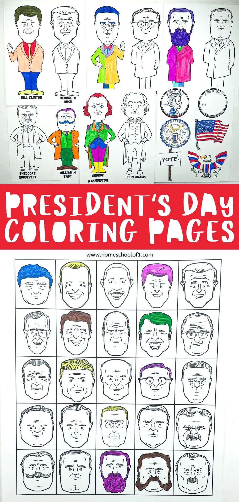 free presidents day coloring pages