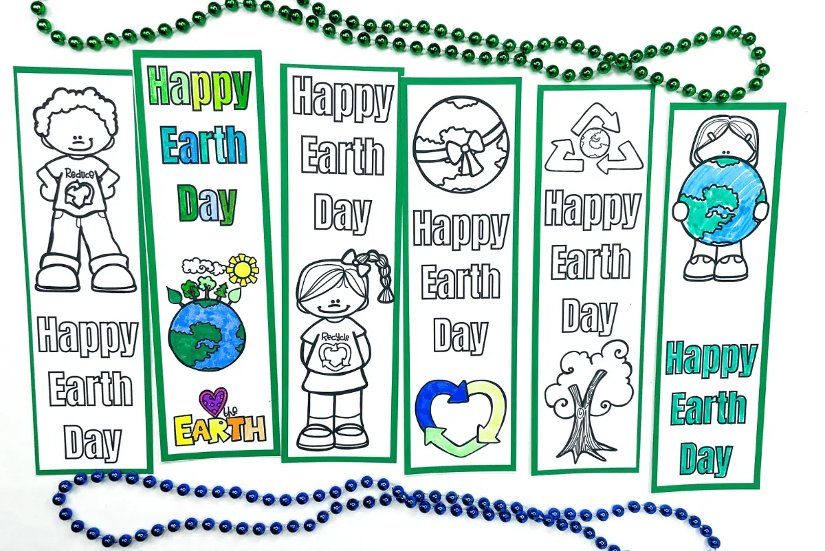 free printable earth day bookmarks