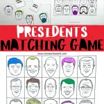 presidents matching game printable