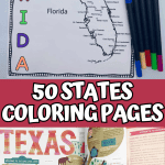 50 states coloring pages