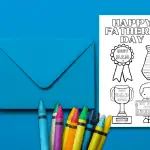 Fathers Day colouring cards