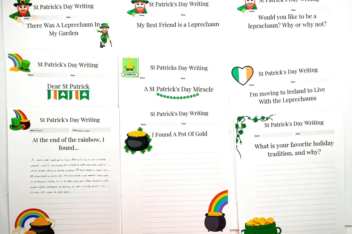 ST PATRICK'S DAY WRITING PROMPTS